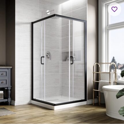 ORIKA – Porte de douche carrée 32" x 32" à ouverture en coin